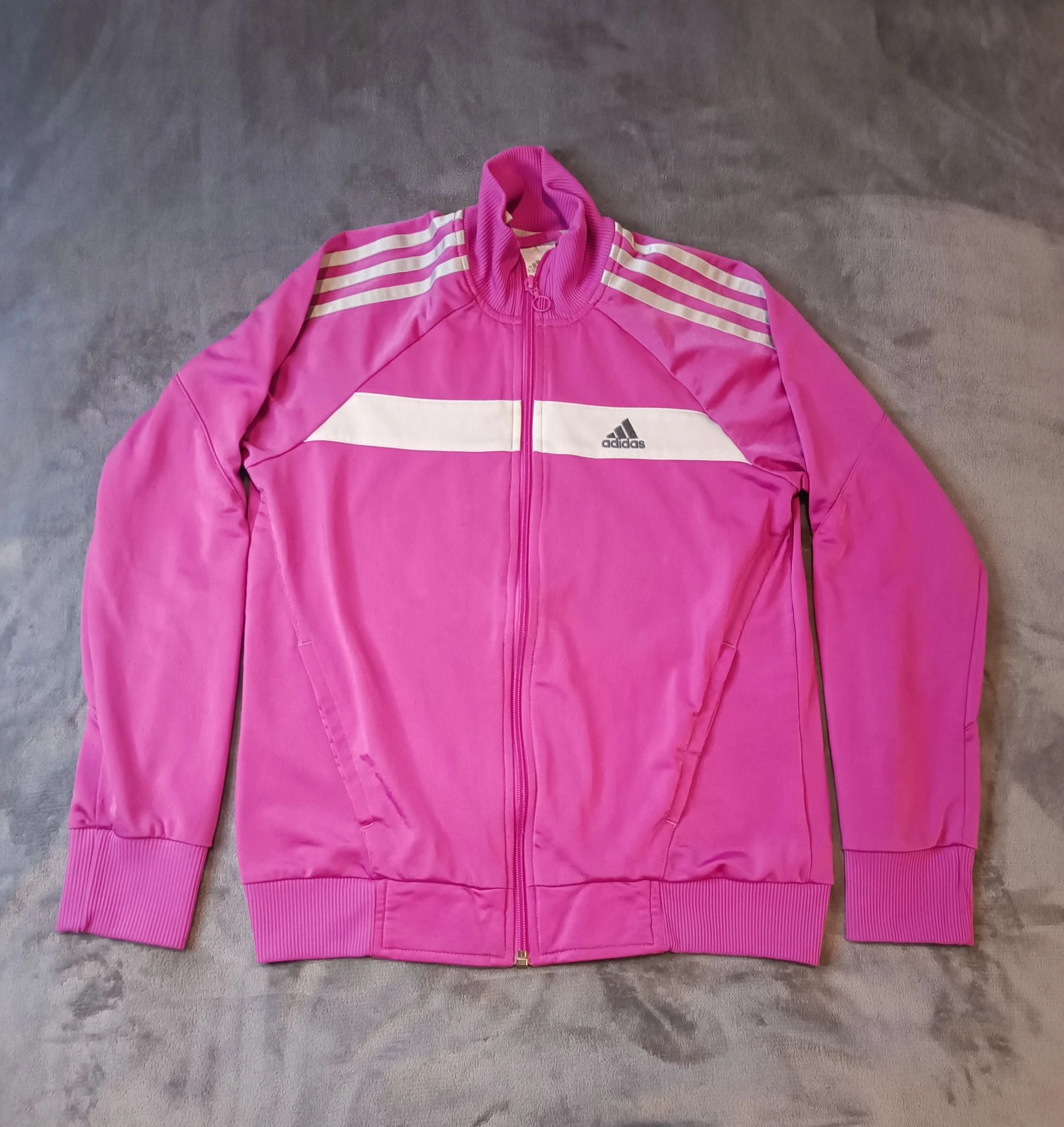 Veste zippée jogging Adidas fille taille 14 ans bon état coloris rose